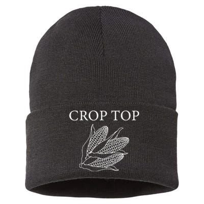 Crop Top Corn Gift For Farm Girl Sustainable Knit Beanie