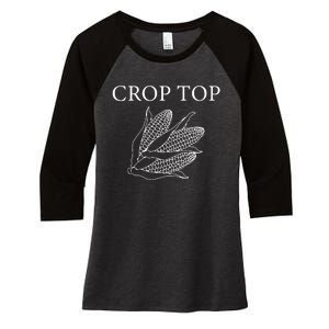 Crop Top Corn Gift For Farm Girl Women's Tri-Blend 3/4-Sleeve Raglan Shirt