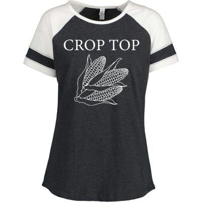 Crop Top Corn Gift For Farm Girl Enza Ladies Jersey Colorblock Tee