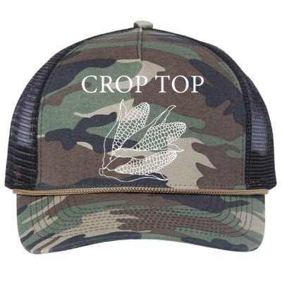 Crop Top Corn Gift For Farm Girl Retro Rope Trucker Hat Cap