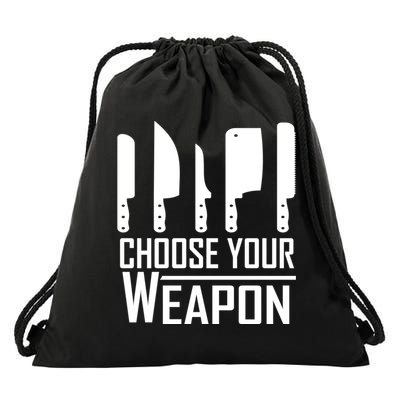 Chef Tools Choose Your Weapon Knives Design Cool Gift Drawstring Bag