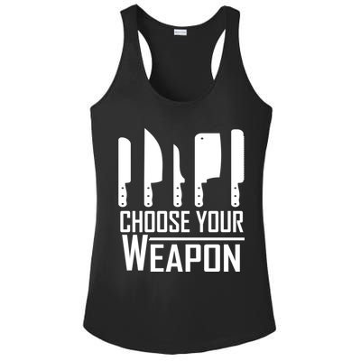 Chef Tools Choose Your Weapon Knives Design Cool Gift Ladies PosiCharge Competitor Racerback Tank