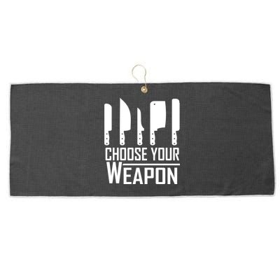 Chef Tools Choose Your Weapon Knives Design Cool Gift Large Microfiber Waffle Golf Towel