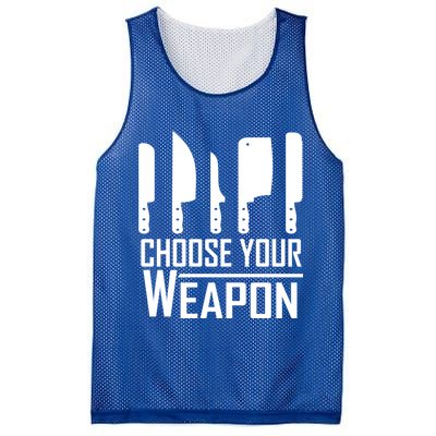 Chef Tools Choose Your Weapon Knives Design Cool Gift Mesh Reversible Basketball Jersey Tank