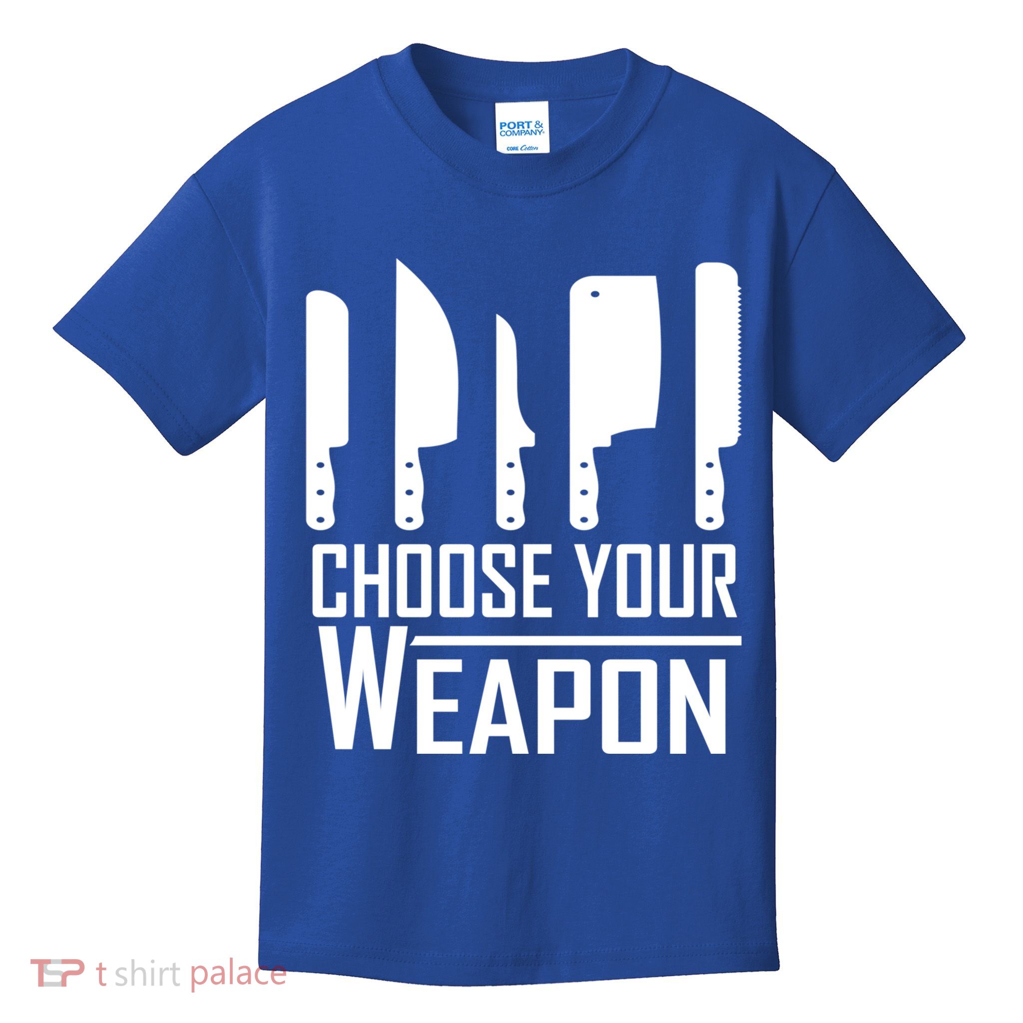 Chef Tools Choose Your Weapon Knives Design Cool Gift Kids T-Shirt