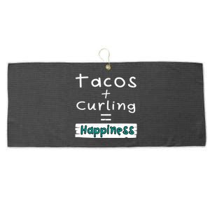 Curling Tacos + Curling = Happiness Large Microfiber Waffle Golf Towel