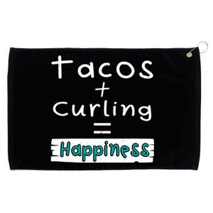 Curling Tacos + Curling = Happiness Grommeted Golf Towel