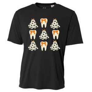 Cute Tooth Coquette Halloween Dental Hygiene Student Cooling Performance Crew T-Shirt