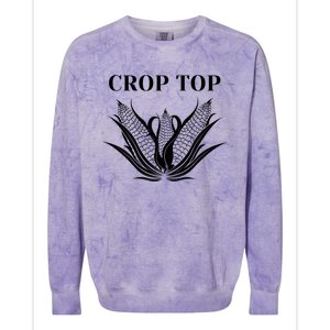 Crop Top Corn Colorblast Crewneck Sweatshirt