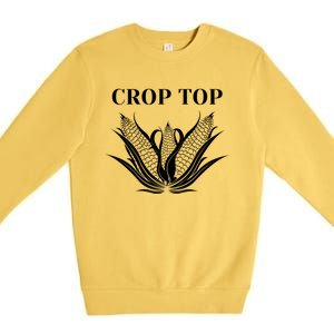 Crop Top Corn Premium Crewneck Sweatshirt