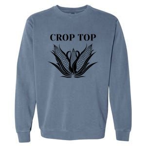 Crop Top Corn Garment-Dyed Sweatshirt