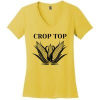 Crop Top Corn Women's V-Neck T-Shirt