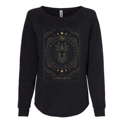 Capricorn Tarot Card Zodiac Womens California Wash Sweatshirt