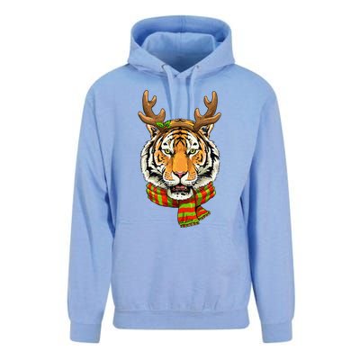 Christmas Tiger Cat Santa Clause Reindeer Xmas Tiger Lover Unisex Surf Hoodie