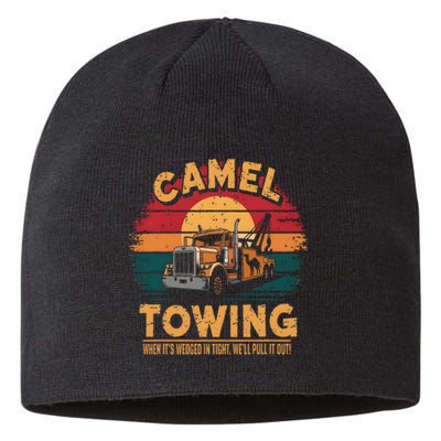 Camel Towing Cool Humor Adult Humor Camel Towing Sustainable Beanie