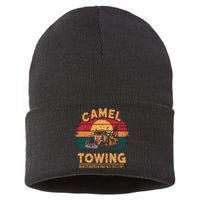 Camel Towing Cool Humor Adult Humor Camel Towing Sustainable Knit Beanie