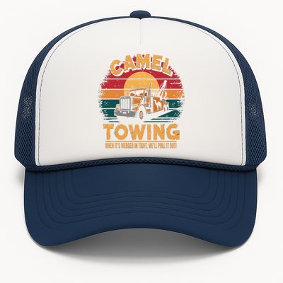 Camel Towing Cool Humor Adult Humor Camel Towing Trucker Hat