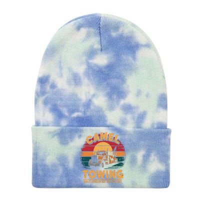 Camel Towing Cool Humor Adult Humor Camel Towing Tie Dye 12in Knit Beanie