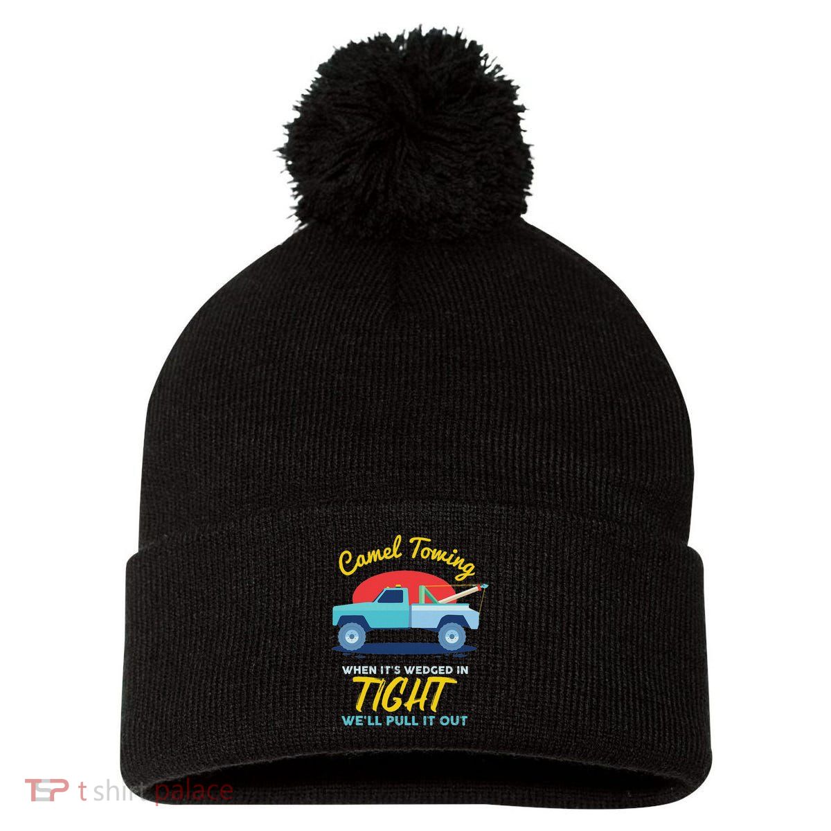 Camel Towing Pom Pom 12in Knit Beanie