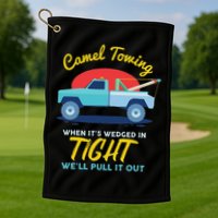 Camel Towing Golf Towel