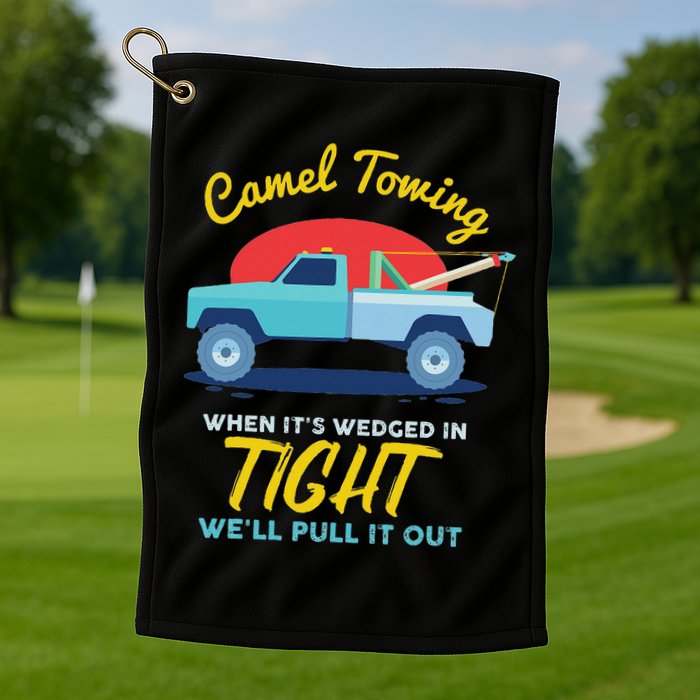 Camel Towing Golf Towel