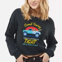 Camel Towing Cropped Pullover Crew