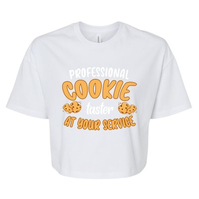 Cookie Tester Chocolate Chip Baker Professional Christmas Gift Bella+Canvas Jersey Crop Tee