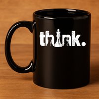 Chess Think 11oz C Handle Ceramic Mug