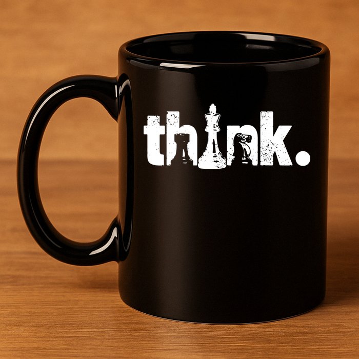 Chess Think 11oz C Handle Ceramic Mug