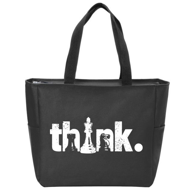 Chess Think Zip Tote Bag