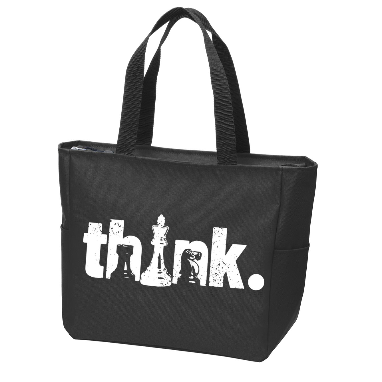 Chess Think Zip Tote Bag