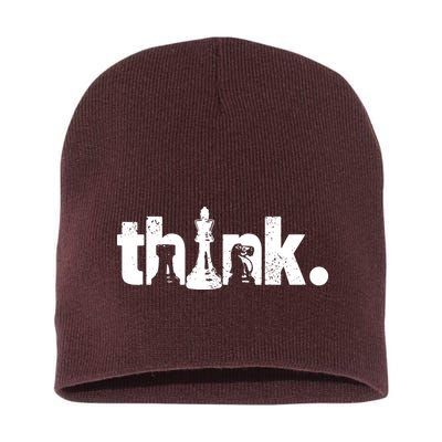 Chess Think Short Acrylic Beanie