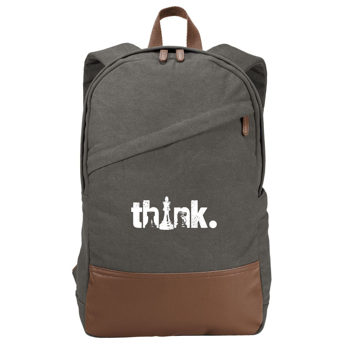 Chess Think Cotton Canvas Backpack