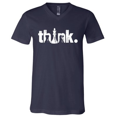 Chess Think V-Neck T-Shirt