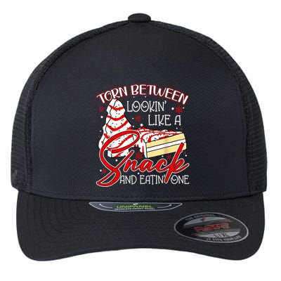 Christmas Tree Cake Torn Between Look Like A Snack Eat One Flexfit Unipanel Trucker Cap