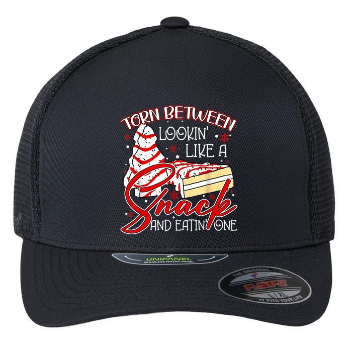 Christmas Tree Cake Torn Between Look Like A Snack Eat One Flexfit Unipanel Trucker Cap