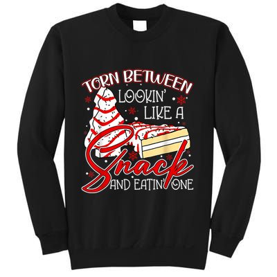 Christmas Tree Cake Torn Between Look Like A Snack Eat One Sweatshirt
