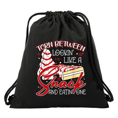 Christmas Tree Cake Torn Between Look Like A Snack Eat One Drawstring Bag