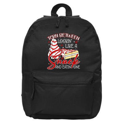 Christmas Tree Cake Torn Between Look Like A Snack Eat One 16 in Basic Backpack