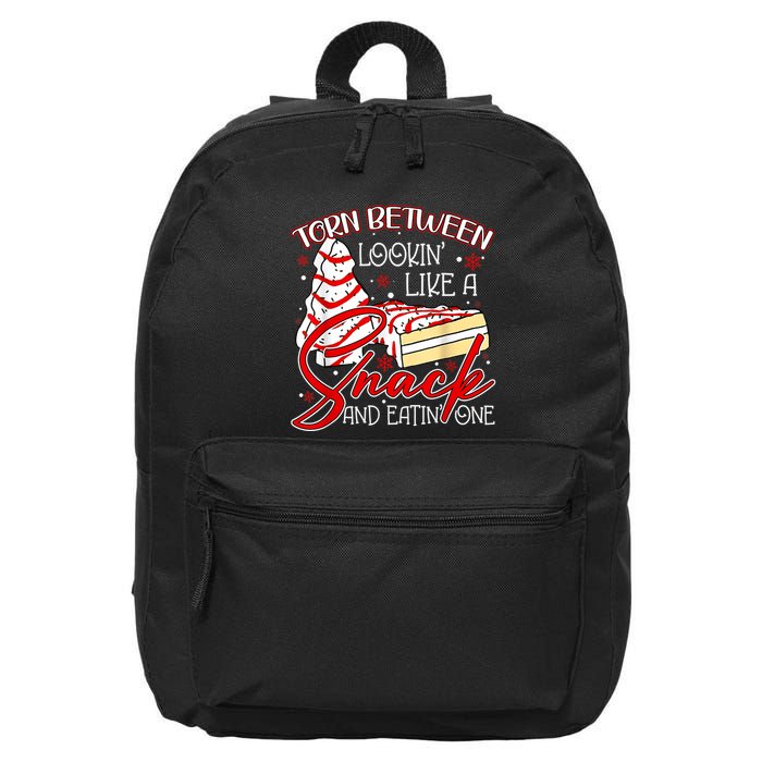 Christmas Tree Cake Torn Between Look Like A Snack Eat One 16 in Basic Backpack