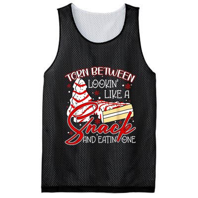 Christmas Tree Cake Torn Between Look Like A Snack Eat One Mesh Reversible Basketball Jersey Tank