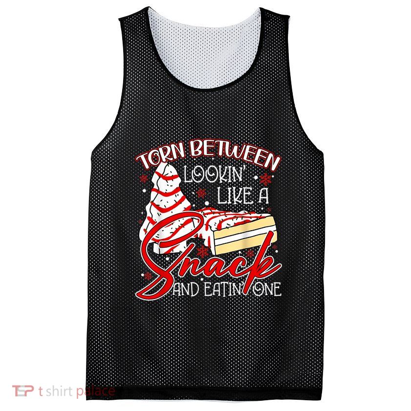 Christmas Tree Cake Torn Between Look Like A Snack Eat One Mesh Reversible Basketball Jersey Tank