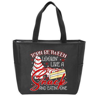Christmas Tree Cake Torn Between Look Like A Snack Eat One Zip Tote Bag