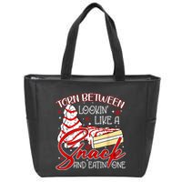 Christmas Tree Cake Torn Between Look Like A Snack Eat One Zip Tote Bag