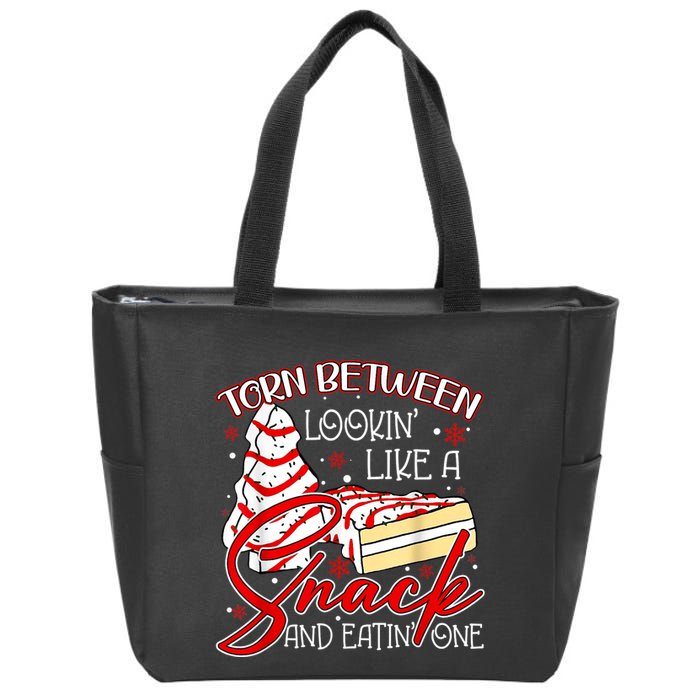Christmas Tree Cake Torn Between Look Like A Snack Eat One Zip Tote Bag