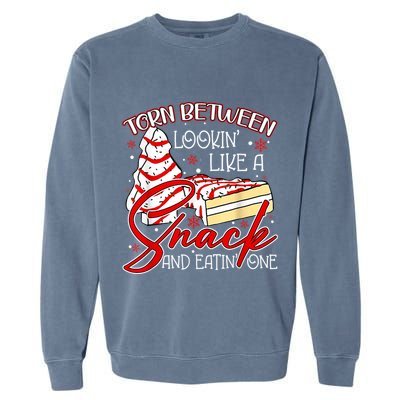 Christmas Tree Cake Torn Between Look Like A Snack Eat One Garment-Dyed Sweatshirt