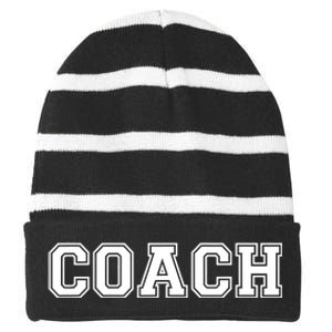 Coach TShirt Striped Beanie with Solid Band