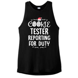 Cookie Tester Chocolate Chip Baker Reporting Christmas Gift Ladies PosiCharge Tri-Blend Wicking Tank