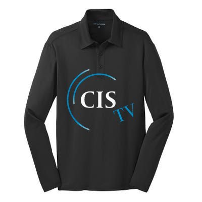 Cis Tv Crew Pocket Logo Silk Touch Performance Long Sleeve Polo