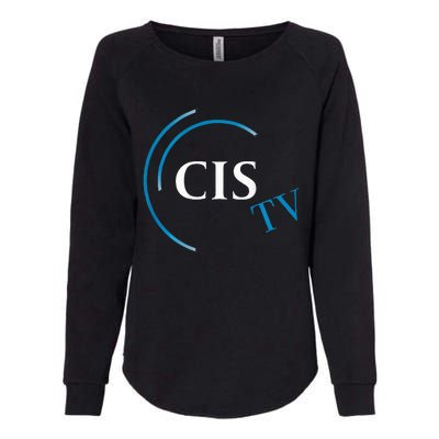 Cis Tv Crew Pocket Logo Womens California Wash Sweatshirt